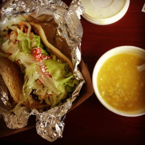 Lentil Soup with Falafel at In A Pita